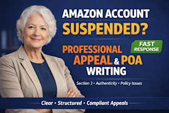 write amazon suspension appeal letter and plan of action for reinstatement