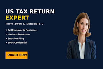 file your US tax return form 1040 and schedule c accurately