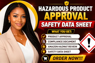 prepare amazon safety data sheet for hazardous product compliance, fba hazmat
