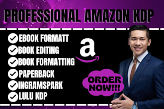 format ebook, paperback for ingram spark, lulu, KDP