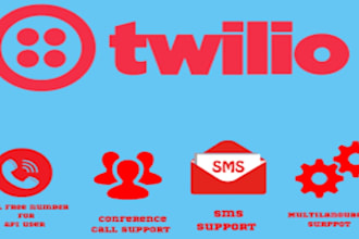 build twilio sms, bulk sms, voice call, sms marketing and api intergration