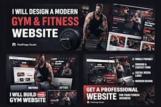 design a modern gym, fitness or personal trainer website