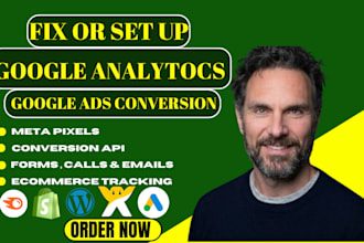 setup ga4 ecommerce tracking, GTM, and conversion tracking for google ads