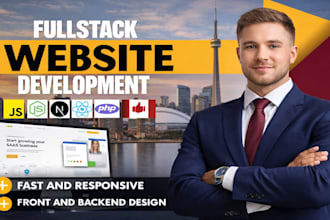 do custom website development as full stack developer app saas backend frontend