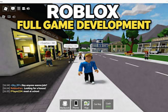 do roblox full game creation, roblox scripter , roblox game developer