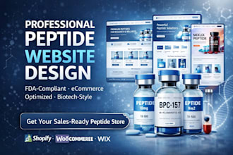 design fda compliant peptide website, research peptide store, nutraceutical site