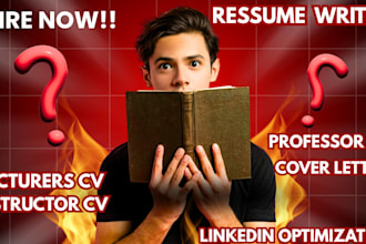 edit, rewrite teacher lecturer professor or academic resume