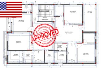 building permit drawings, city approval plans, code compliant doc in ga, wa, il