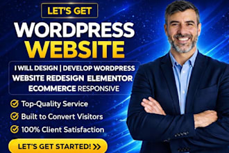 design develop wordpress website redesign elementor ecommerce responsive