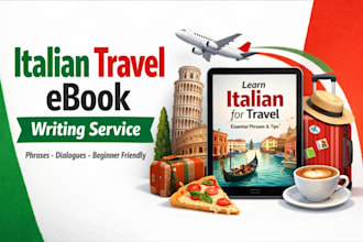 write italian phrase ebooks for travel, restaurants, hotels and shopping