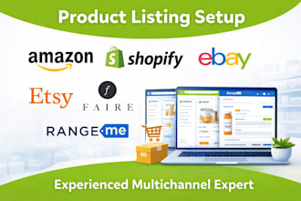 upload high quality product listings on faire, amazon, rangeme, etsy