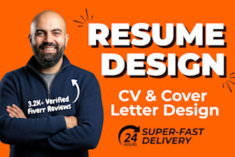 design a professional resume, ats compliant cv cover letter