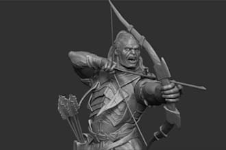 3dprint,realistic 3dsculpt,action figures,stl,miniature,photo to 3dstatue,forger