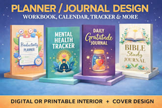 create custom planner, journal, and KDP interior design