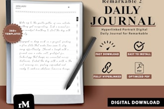 etsy digital planner hyperlinked planner digital journal etsy digital product