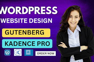 build or redesign wordpress website on gutenberg blocks, spectra, kadence pro