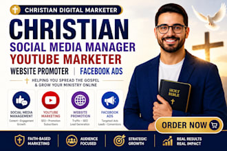 be your christian social media manager on all platforms