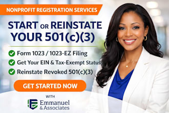 non profit registration reinstate 501c3 tax exempt bylaws form 1023ez 1023 ein