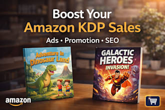 do amazon KDP book self publishing ads ebook promotion comic children book SEO