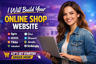 build zyro divi ionos showit tilda jimdo volution design strikingly online shop