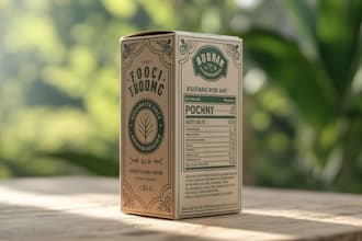 create a product packaging box and amazon packaging