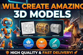 make 3d assets for you