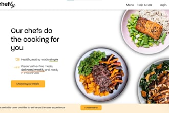 build meal prep shopify store food delivery website catering meal prep website