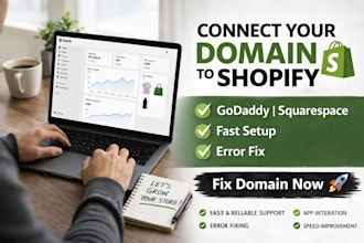 connect godaddy domain to shopify, squarespace, wix or fix dns issue