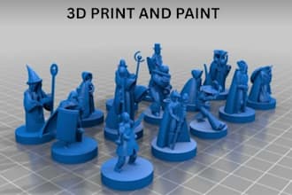 3d print and paint, miniature printing, resin printing, hand paint your model