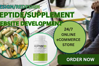 build peptide website supplement website nutraceutical website