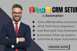 create zoho CRM automation workflows and API integrations
