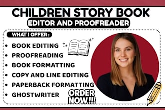 proofread and edit your children book kids book editor