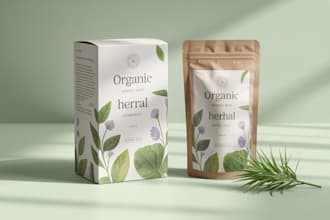 create an amazon packaging box and product label for your brand