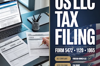 file and fax US tax forms 5472, 1120 and 1065 for non resident US llc