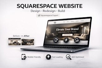 redesign, update squarespace website and build custom squarespace website design