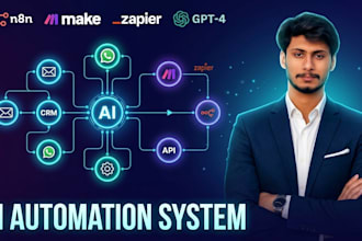 build ai automation workflows using n8n, make, zapier
