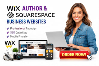 redesign wix writer website author portfolio for publishing and business use