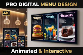 design menu board, menu tv, menu, digital menu, menu board, ,restaurant