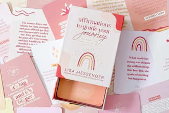 design custom affirmation and motivational cards for your business