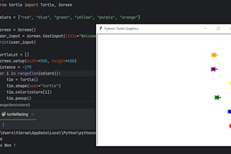create python turtle games like snake and racing
