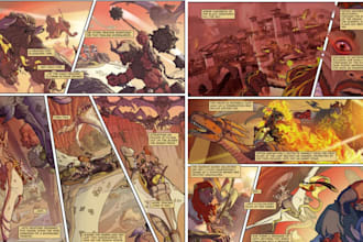 draw graphic novel pages comic panels webtoon comic strip and storyboard