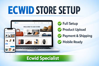 set up design and add products to your ecwid online store professionally