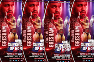 create a bold sports flyer design for wrestling or fight events