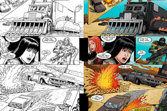 draw comic book illustration comic art comic page comic strip as comic artist