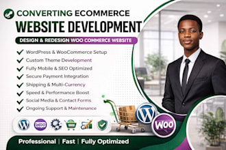 create converting ecommerce website, design and redesign woo commerce website
