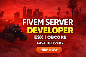 fivem developer, create custom fivem server, full fivem server builder