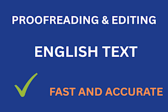 proofread and edit your english text professionally