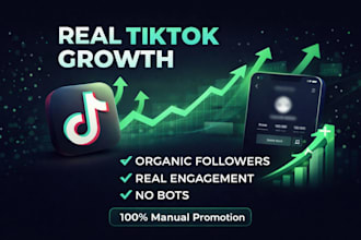 manage organic growth for tiktok followers ,monetization or creativity