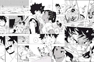 draw manga comic book illustration manga webtoon cover comic manga page