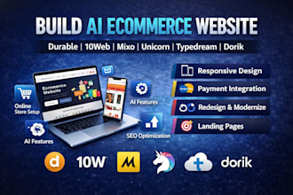 build durable 10web mixo unicorn typedream dorik ai website landing page design
